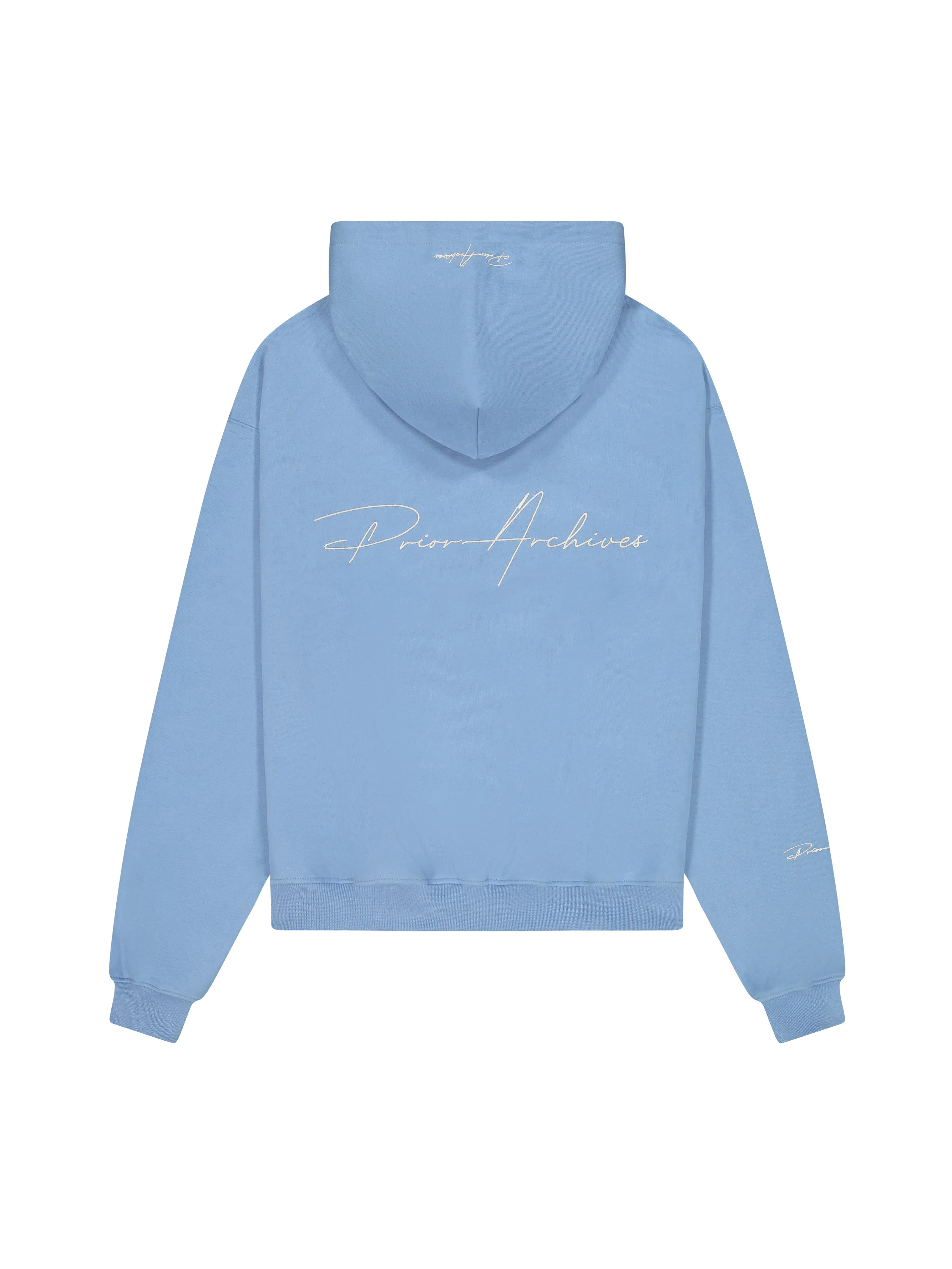 Prior Embroidery Logo Oversized Cropped Hoodie Coast