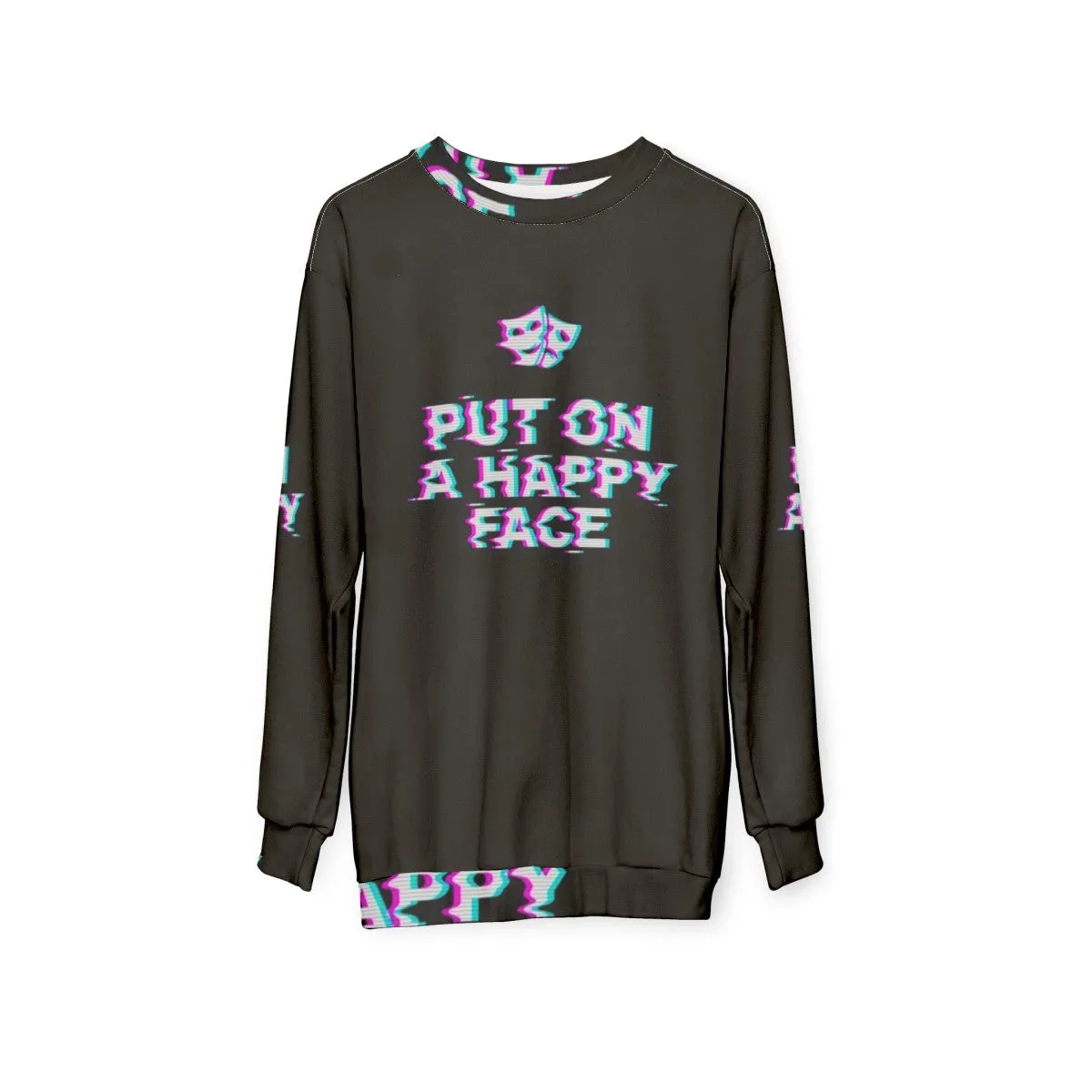 "Joker Happy Face Ironic Glitch Sweatshirt"