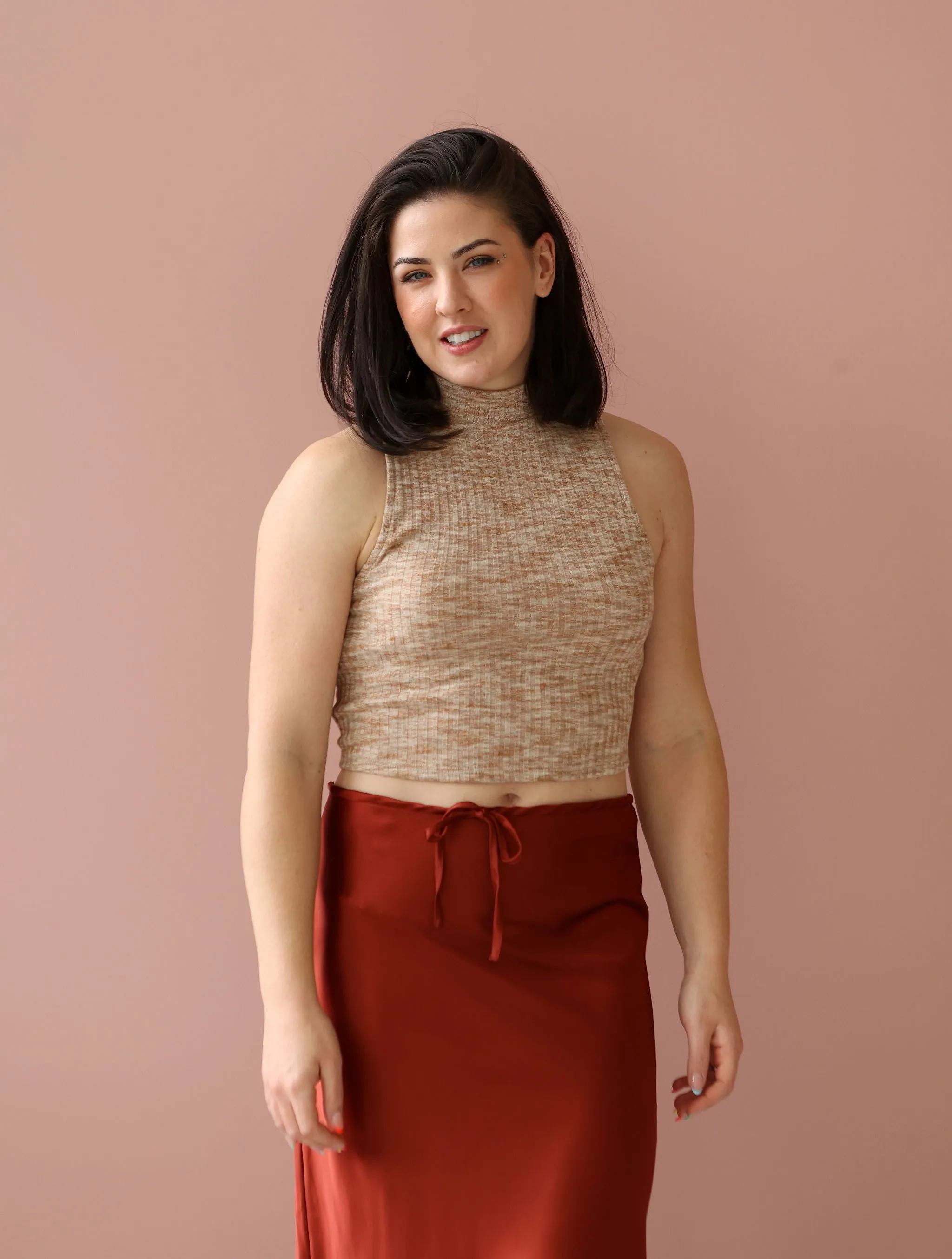 RYLEE Turtleneck Crop Top