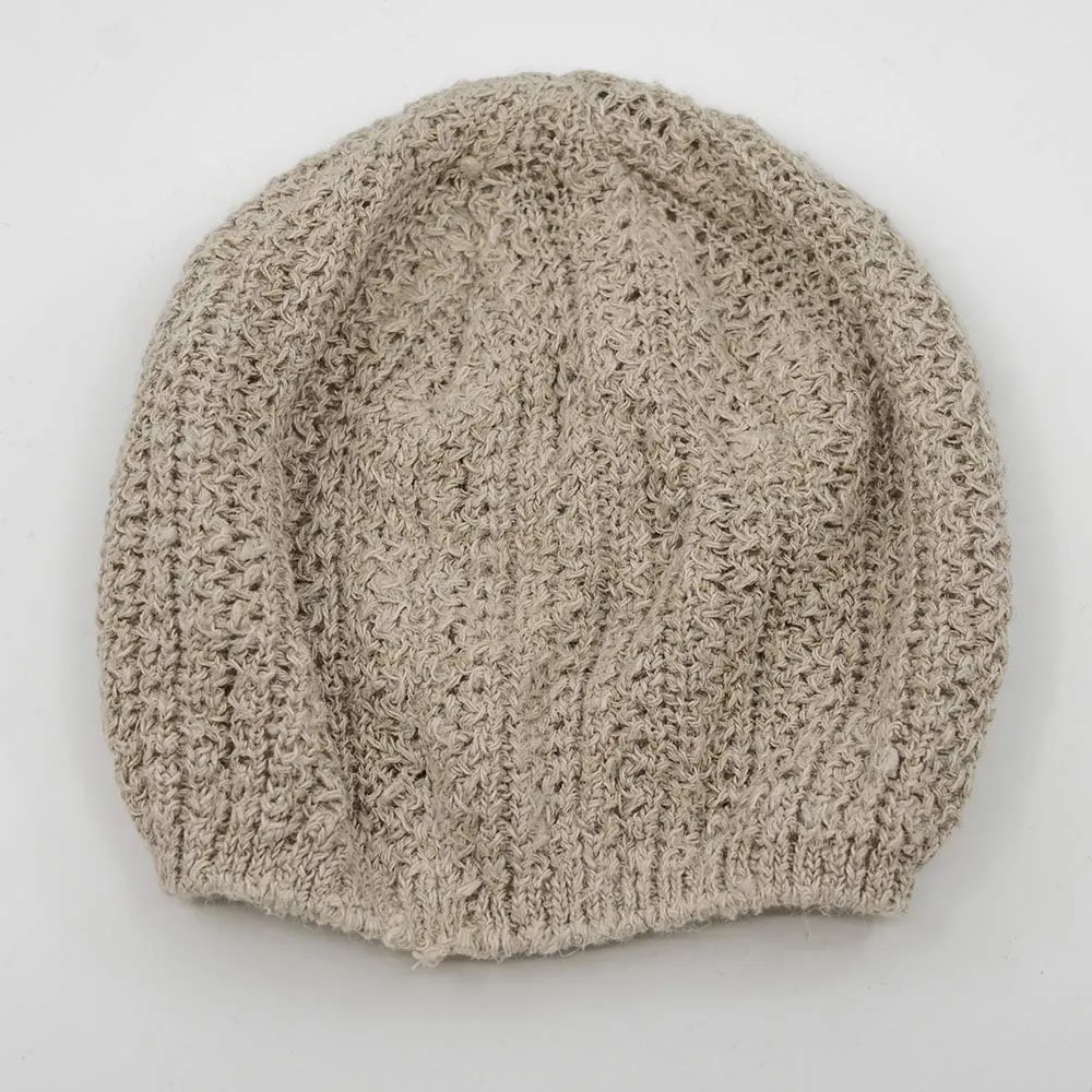 SEATTLE 100% Organic Linen Knit Hat - Skull Cap (Unisex)