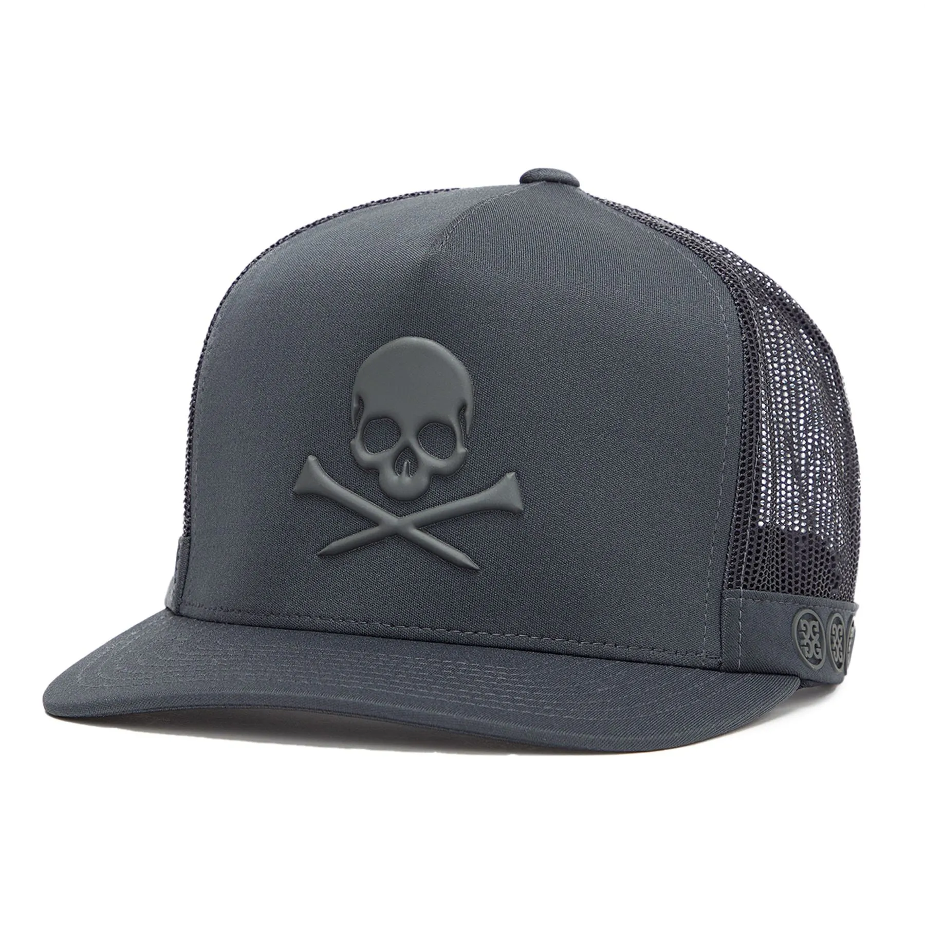 Skull & Tees Interlock Knit Tall Trucker Cap Charcoal - AW24