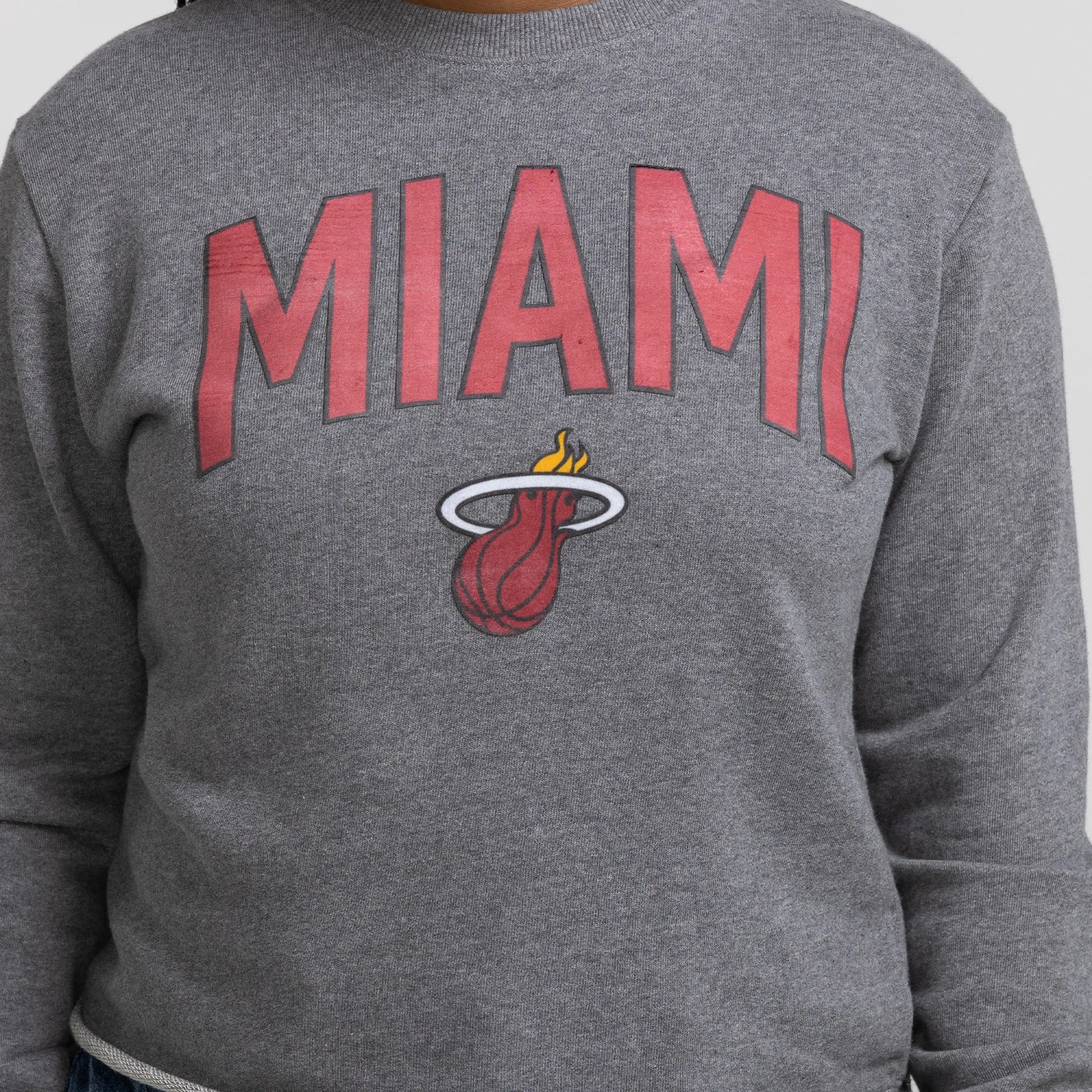 Sportiqe Miami HEAT Women's Grey Crewneck