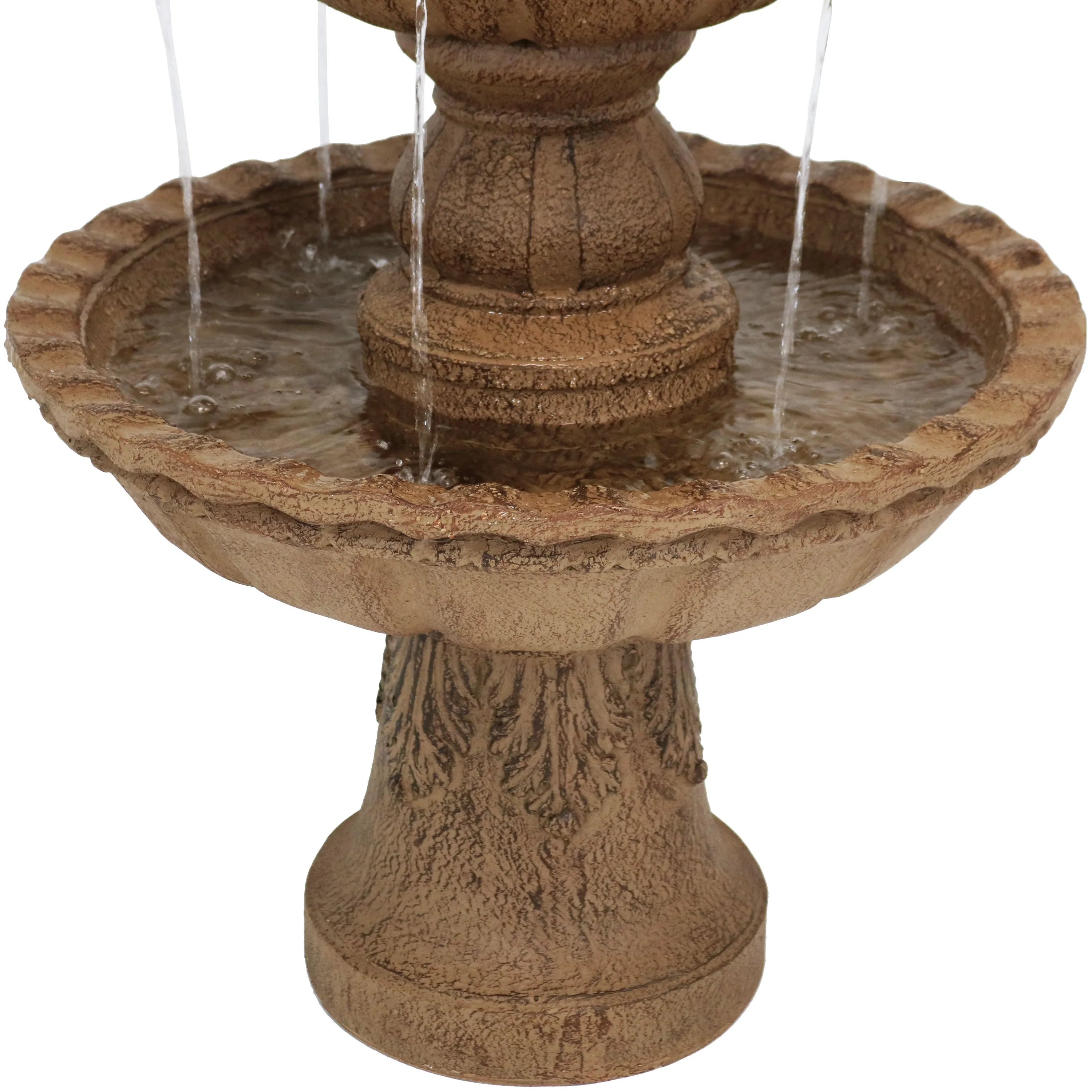 Sunnydaze 4-Tier Pineapple Outdoor Water Fountain - 52" H