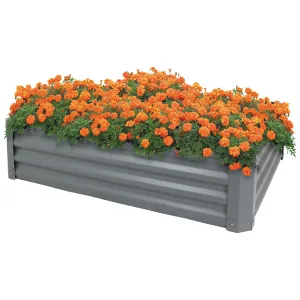 Sunnydaze 47" Steel Rectangle Raised Garden Bed