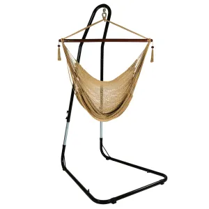 Sunnydaze Caribbean Extra Large Hammock Chair & Adjustable Stand