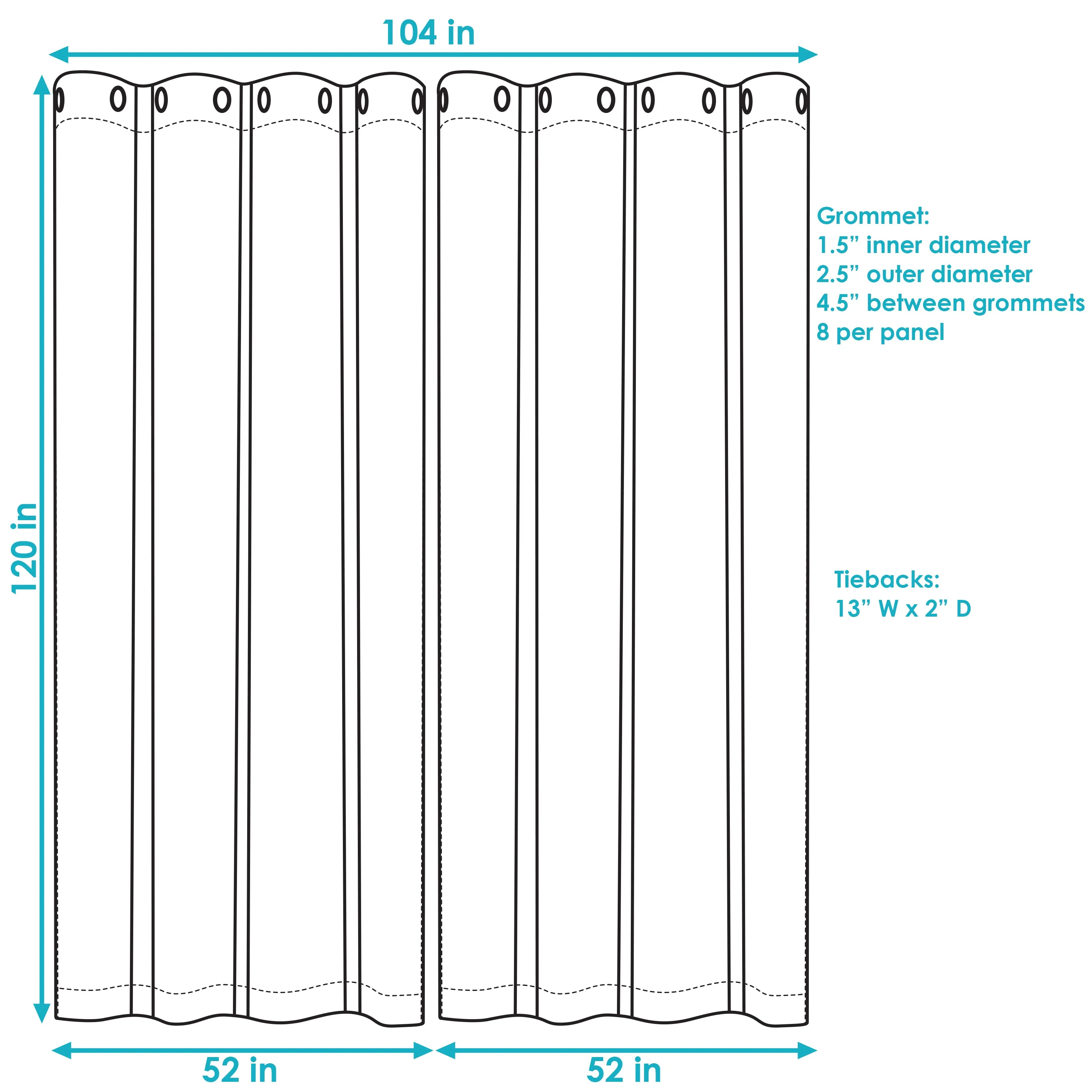 Sunnydaze Contemporary Styles Outdoor Curtain Panels