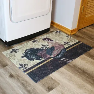 Sunnydaze Decorative Kitchen Floor Mat - 23" W x 35" D - Brown Rooster