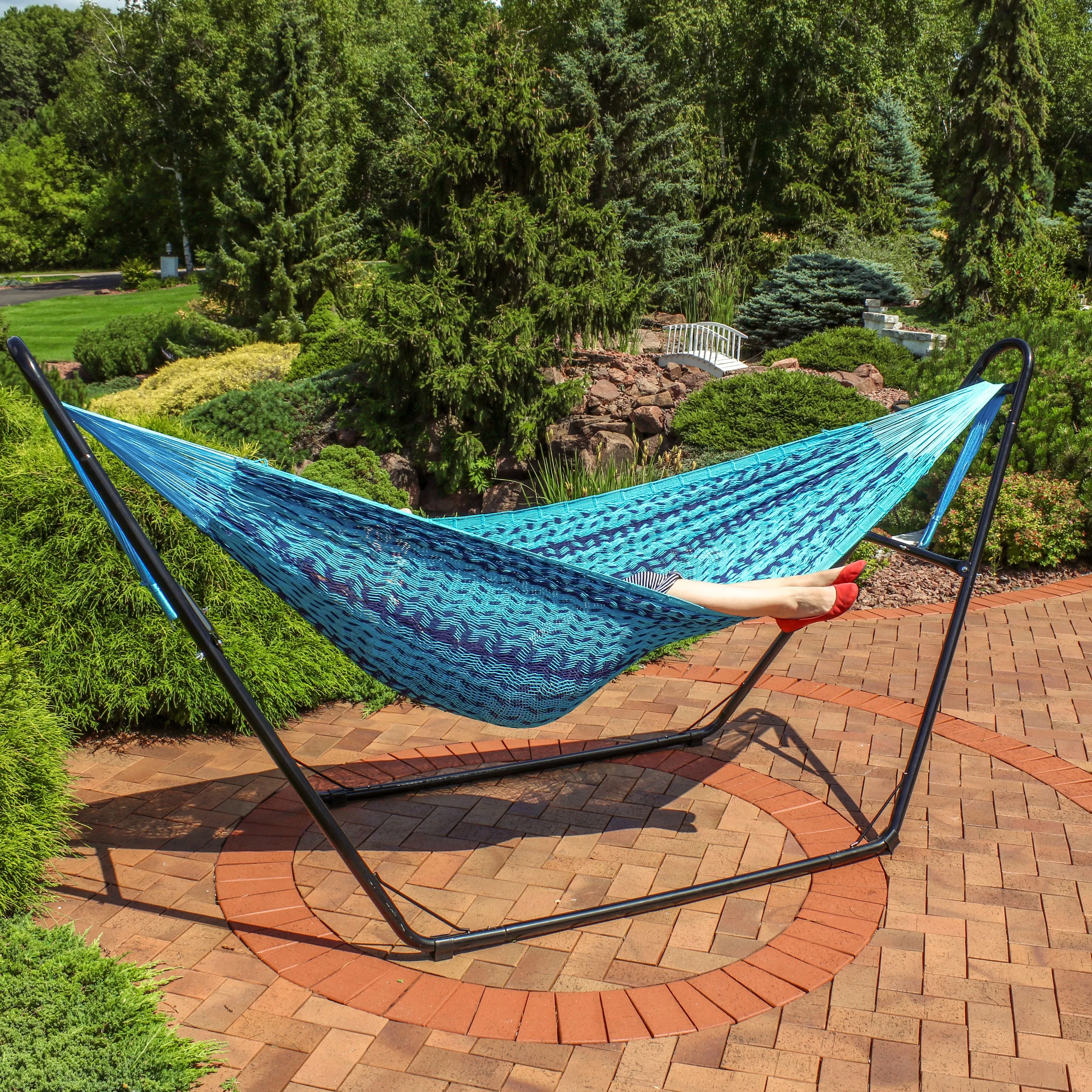 Sunnydaze Family Size Handwoven Thick Cord Mayan Hammock