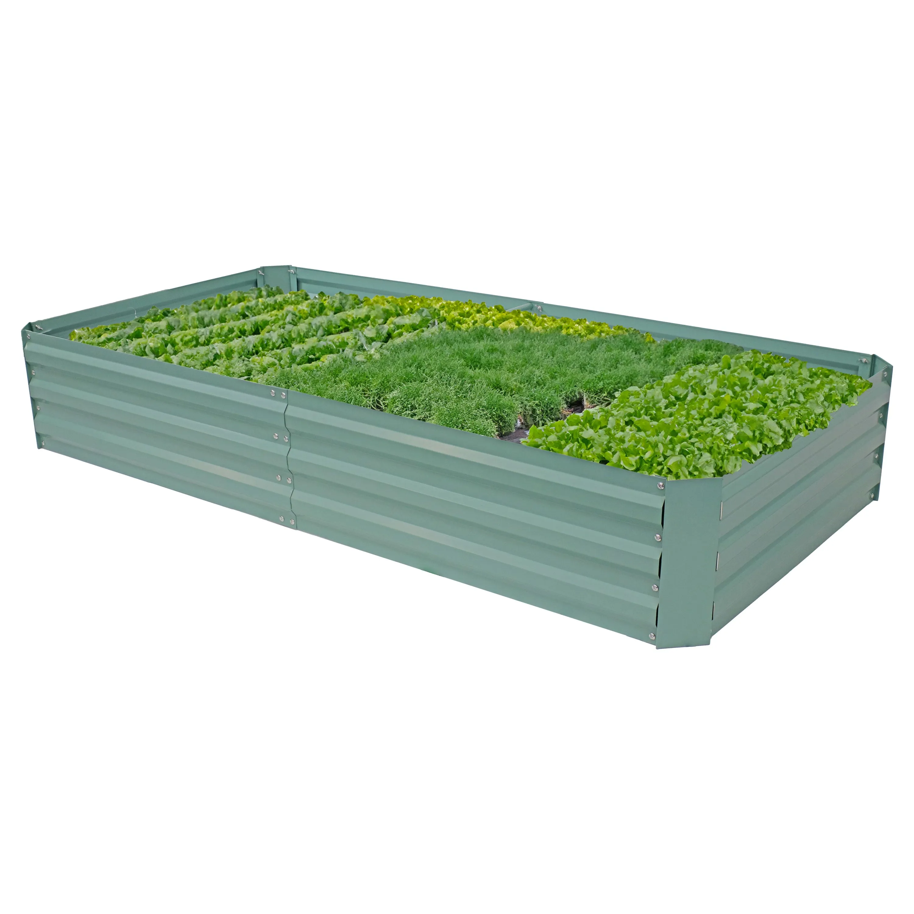 Sunnydaze Galvanized Steel Rectangle Raised Garden Bed