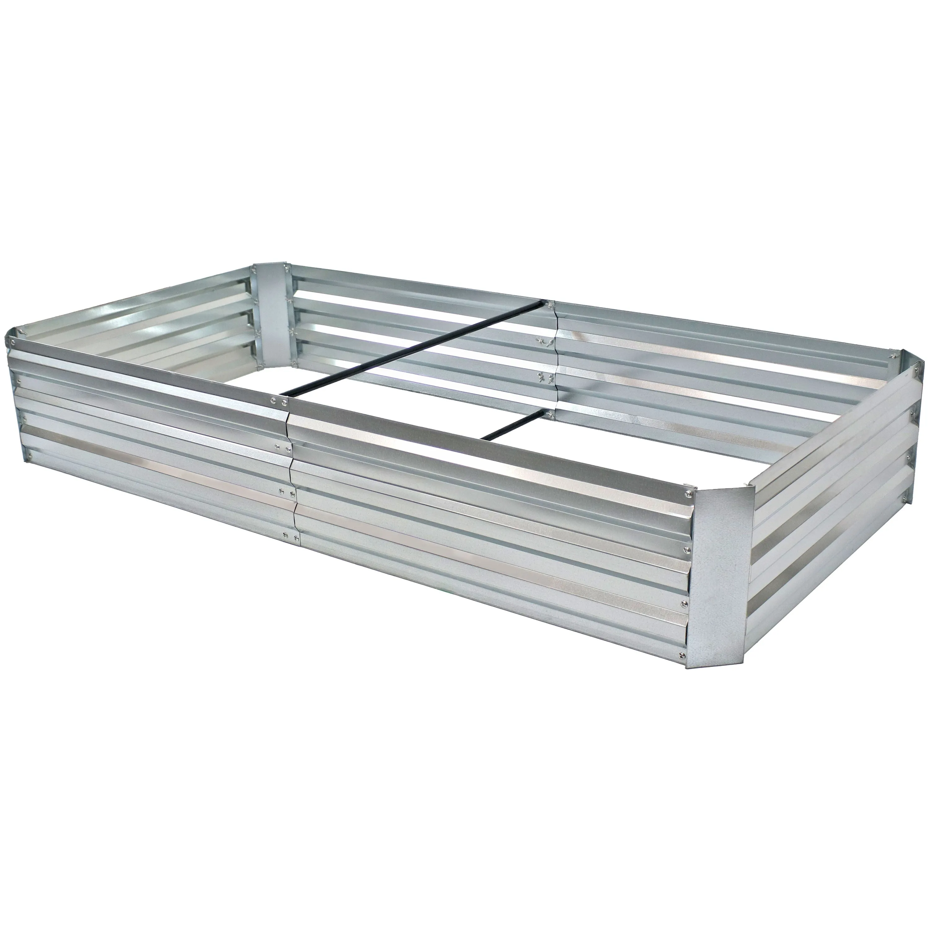 Sunnydaze Galvanized Steel Rectangle Raised Garden Bed