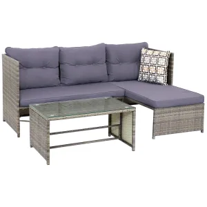 Sunnydaze Longford Outdoor Patio Sectional Sofa Set with Cushions