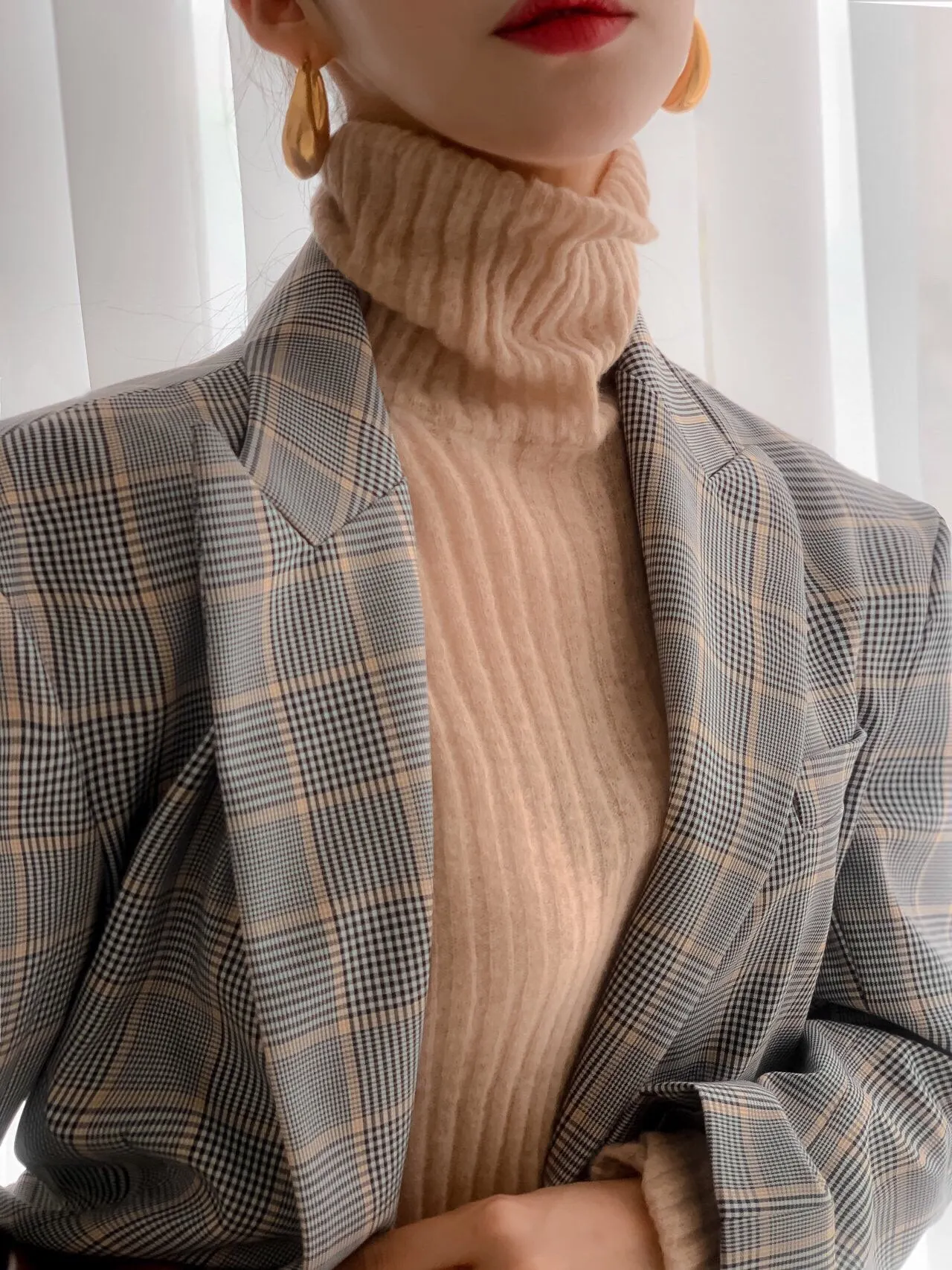 TAILORED GLEN CHECK JACKET