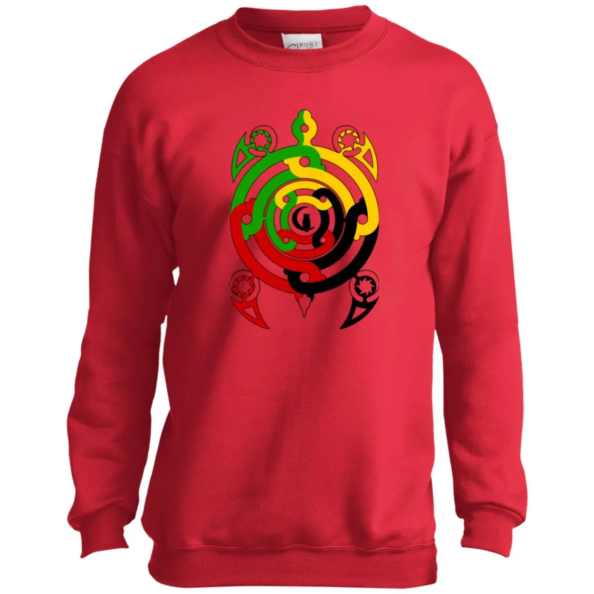 Tembe Art DTG Youth Crewneck Sweatshirt