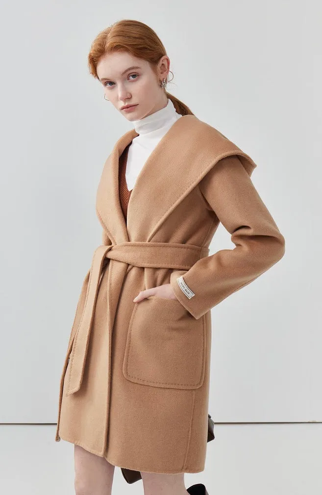 Women double-sided 100% wool coat cashmere coat autumn coat